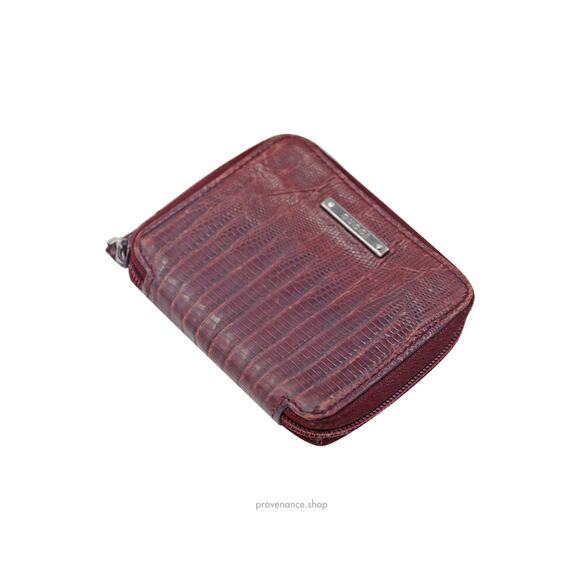 🔴 Gucci Zip Coin Wallet - Wine Lizard Leather - Picture 4 of 5